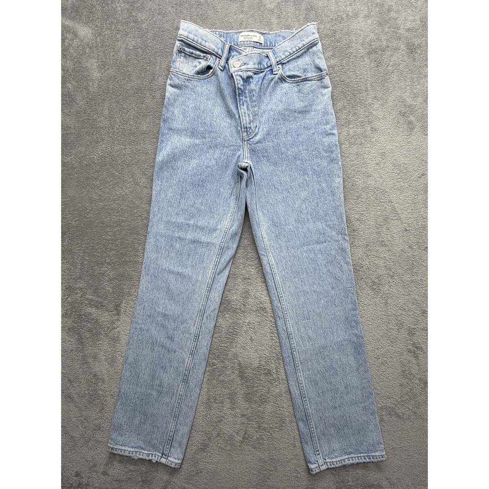 Abercrombie & Fitch Jeans‎ 90s Straight Ultra High Rise Womens 4 Blue Light Wash